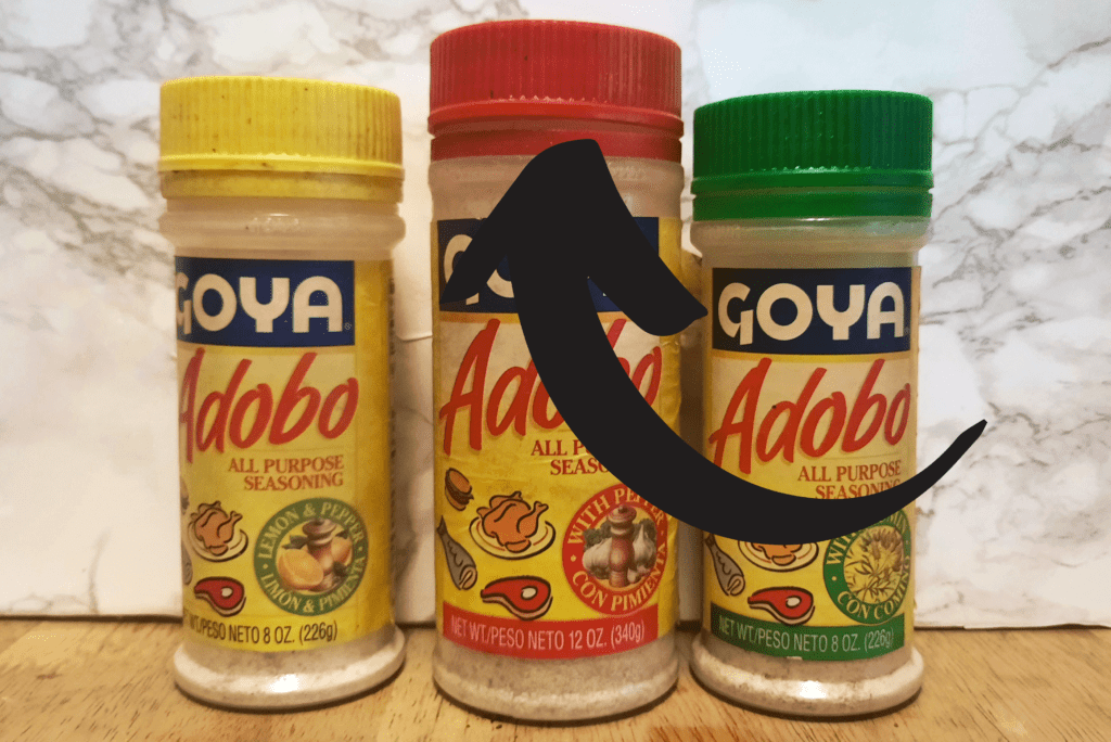 Goya-brand-Adobo-Con-Pimienta-with-pepper-red-lid