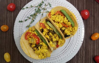 three-corn-tortilas-filled-with-avocado-and-mediterranean-tofu-scramble-with-artichokes-olives-and-peppers